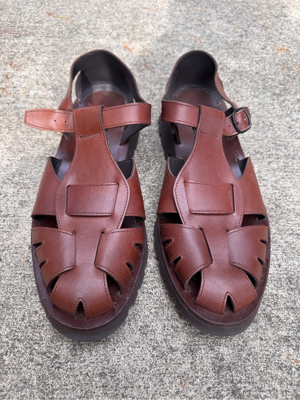 HEREU STUDIO Pesca Sport Men’s Chestnut Brown Fisherman Sandals